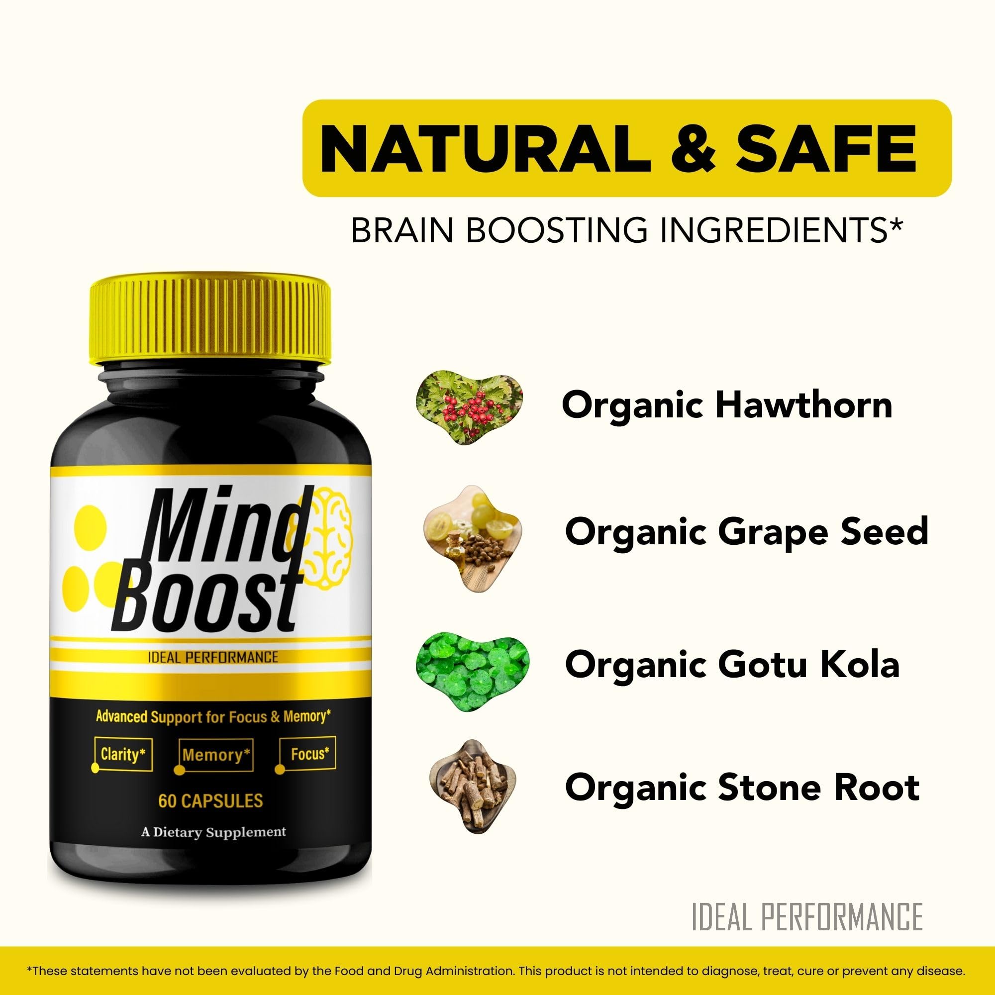 Mind Boost Supplements, MindBoost Supplement for Brain Health & Memory Support Pills - Maximum Strength, Advanced Formula Nootropic Pills, All Natural Mind Boost Support Reviews (2 Pack) — Amazon image 6