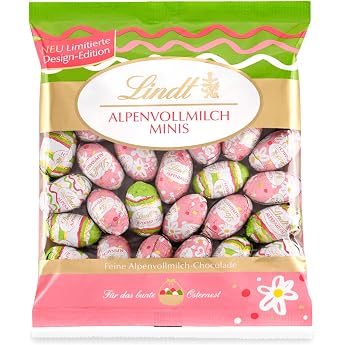 Lindt Chocolate Decoration Edition Mini Eggs 180 g Bag Happy Colourful Packed Premium Full Milk Chocolate Eggs for Easter Easter Chocolate Chocolate Gift