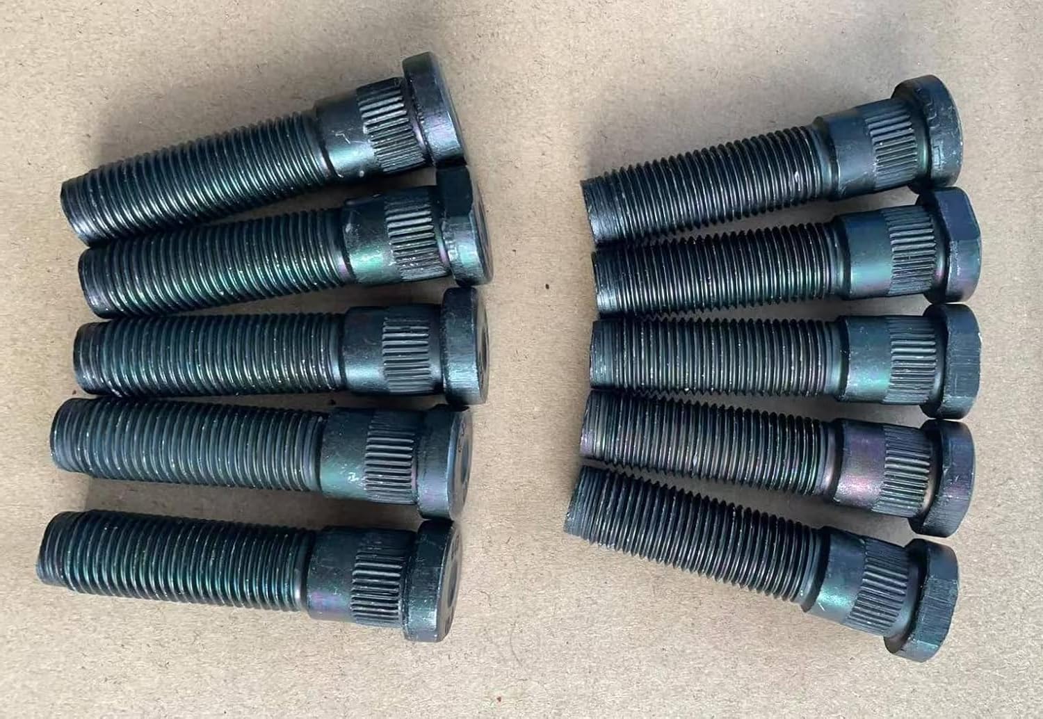 10PCS M14-1.50 Serrated Wheel Studs 6513245AA 15.8mm Knurl 59.5mm UHL Length Replacement for 2022-2025 Jeep Grand Cherokee & 2021-2025 Grand Cherokee L