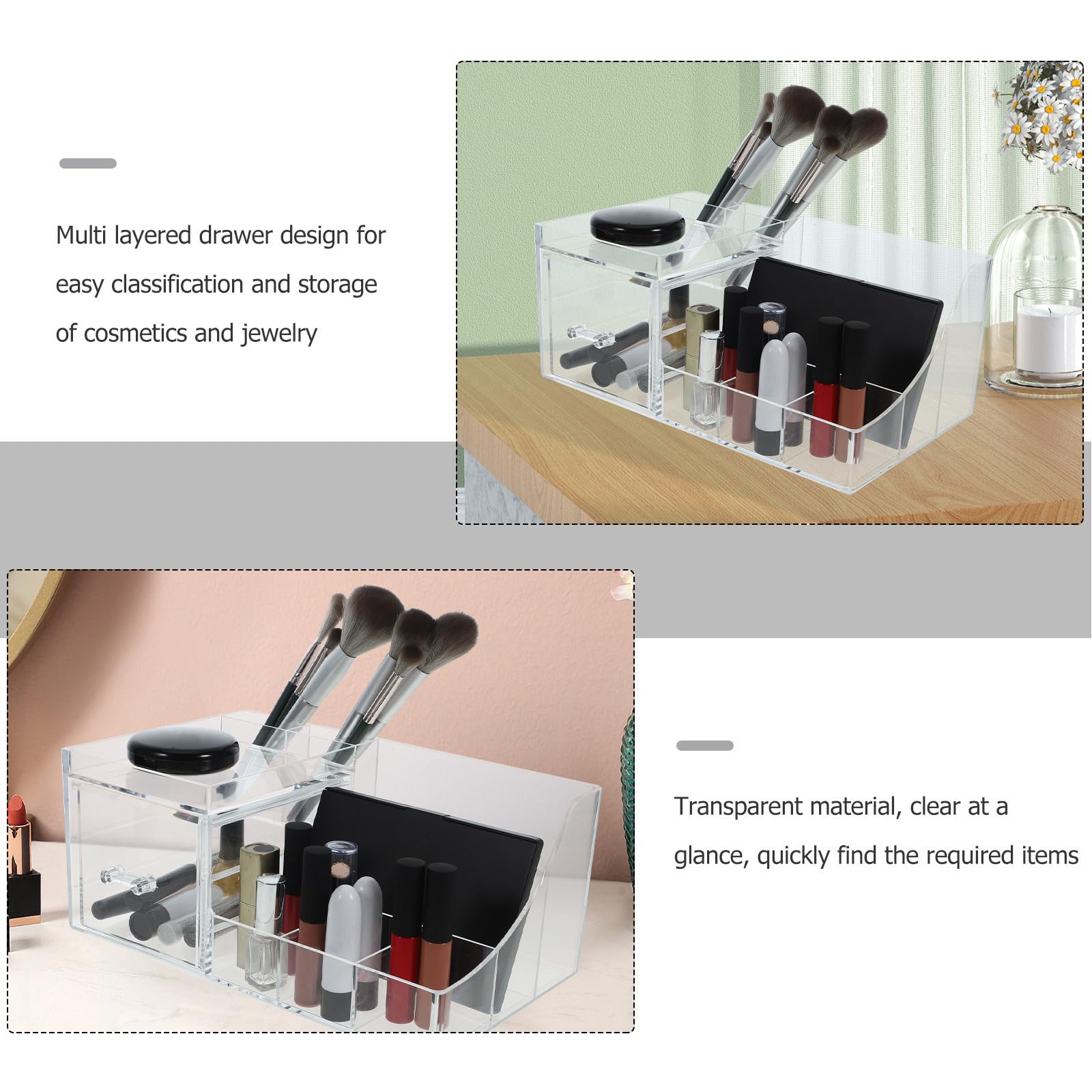 Make Up Organizer mit Mehreren Schubladen aus Ps für Kosmetikartikel