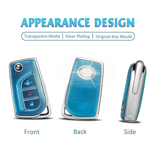 Miniatura 10 de Funda protectora de silicona con 3 botones para llavero inteligente, entrada sin llave, compatible con Toyota Fortuner Tundra RAV4, Highlander,