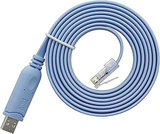USB to RJ45 Console Cable,5FT(1.5M) USB A Male to RJ45 Male FTDI Cisco Console Cable for Routers, Switches,Serves and More.