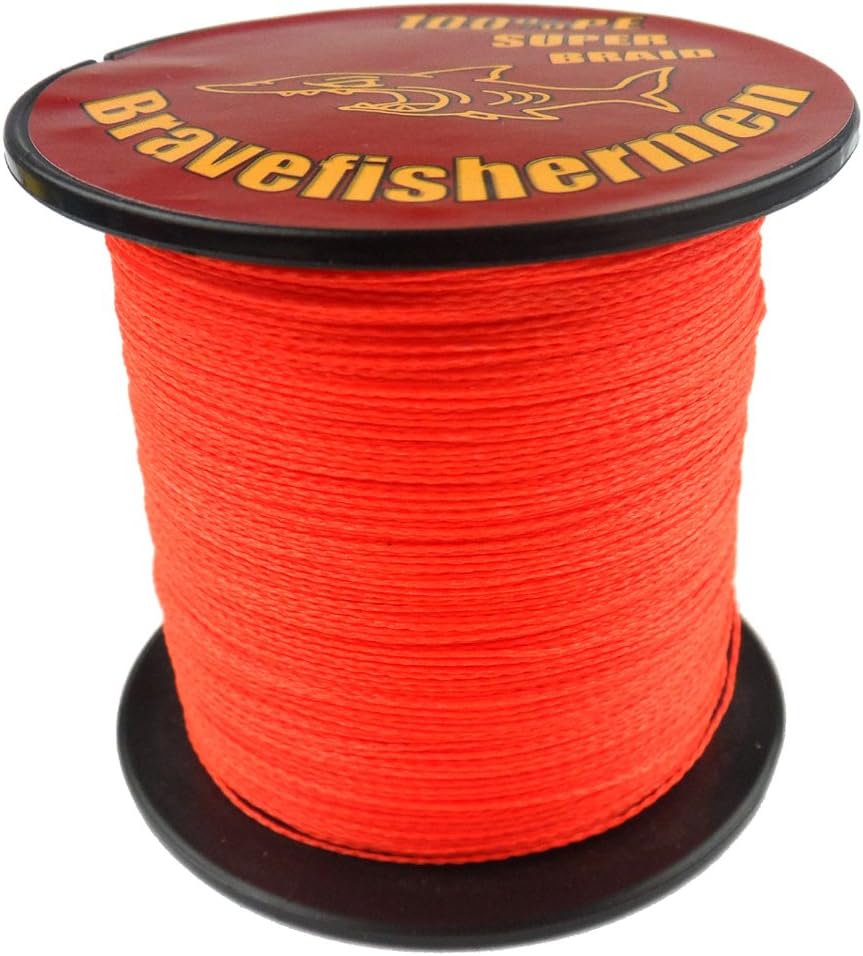 Braided Fishing Line 100m 300m 500m 1000m Saltwater 4 Strand 8lb-100lb Orange Gray Yellow Blue Tackle Accessories