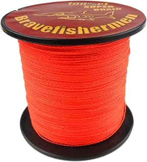 Braided Fishing Line 100m 300m 500m 1000m Saltwater 4 Strand 8lb-100lb Orange Gray Yellow Blue Tackle Accessories