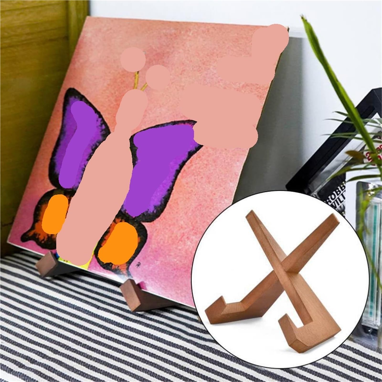 Regał na winyl Solidny Drewniany Stojak Na Płyty Domowy Do Czytania Kuchnia Menu Salon Książka przechowywanie i ekspozycja