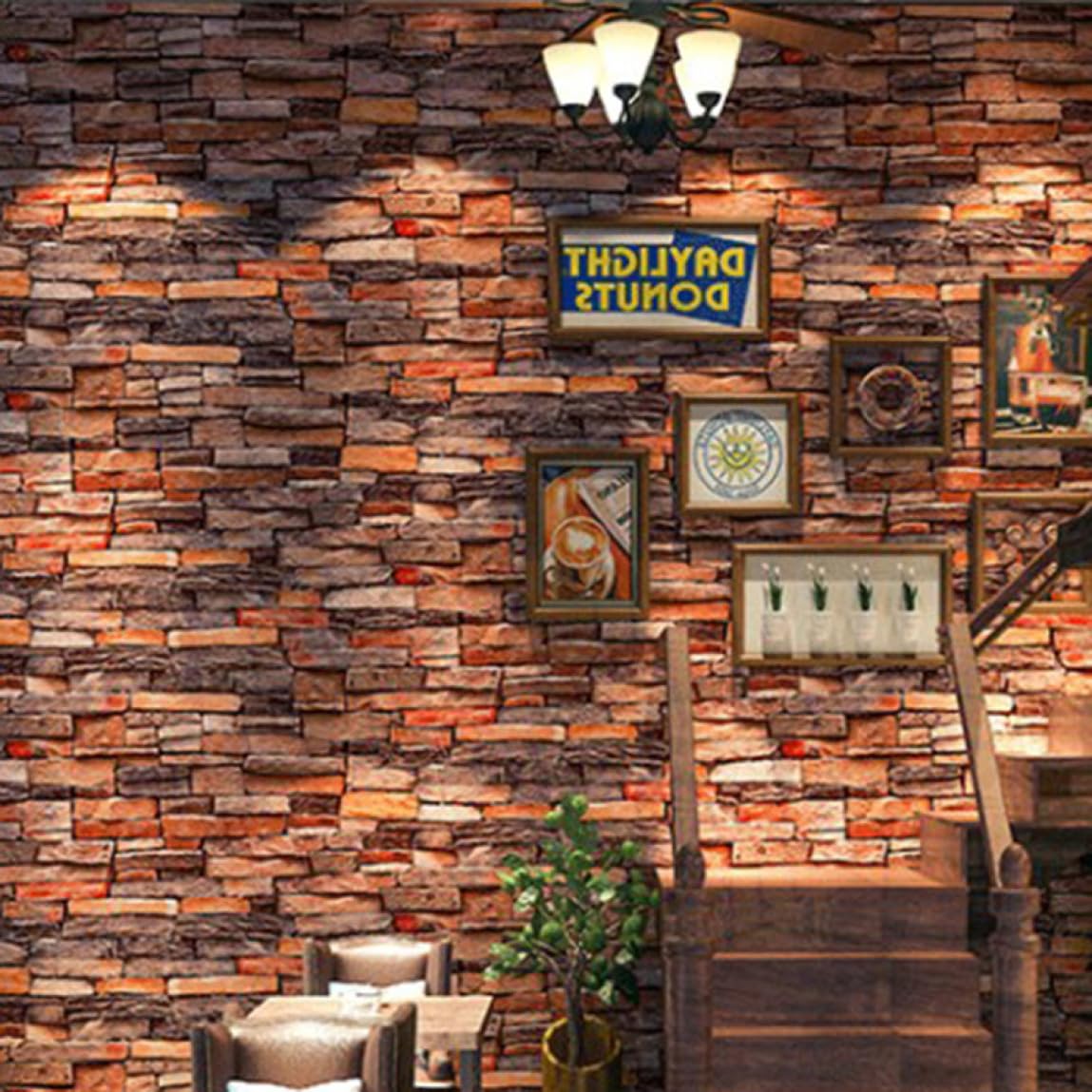 Amazon | VALER レンガ壁紙シール リメイクシート カラー01