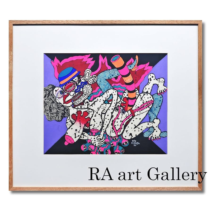 ◯絵画 エッチング＋手彩色複合技法版画 額装品 1_hy0001.jpg