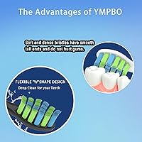 Vista 3 de Paquete de 10 cabezales de repuesto para cepillos de dientes compatibles con cepillo de dientes eléctrico 7AM2M AM100/AM105/AM110, cerdas de cepillo