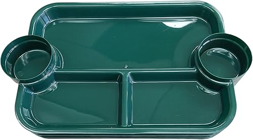 Miniatura 6 de Bandeja para servir alimentos - Diseño innovador - Fabricado en Estados Unidos (paquete de 4, negro)