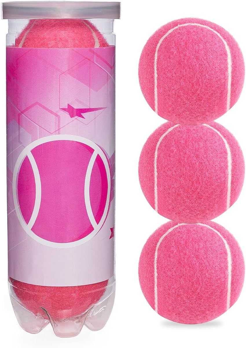 Pelotas de tenis, pelotas de práctica duraderas de alto rebote para principiantes | Pelotas de tenis duraderas con colores de alta visibilidad, rebote consistente para práctica, entrenamiento, juego de perros y superficies de cancha