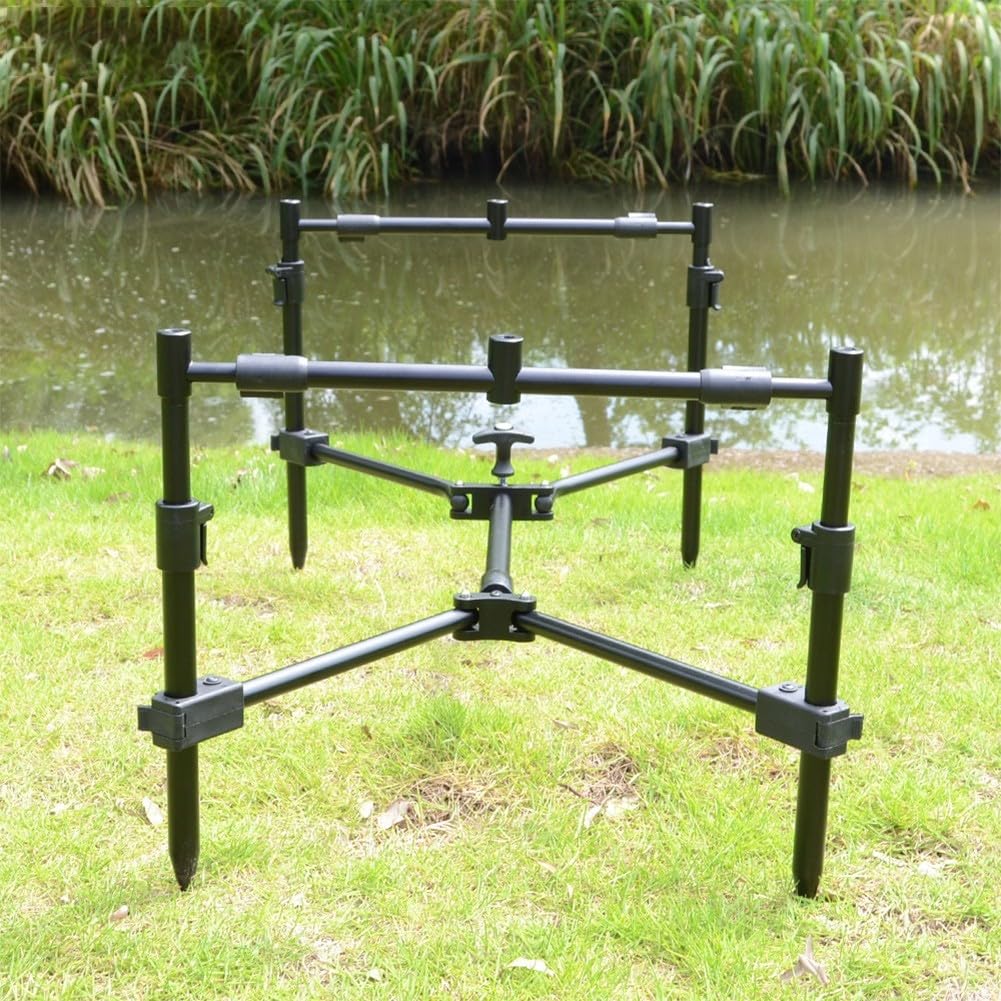 para soporte Desmontable para Caña de Pescar Metal Negro para