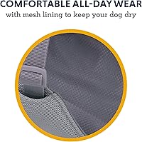Vista 5 de Ruffwear, Swamp Cooler Dog Harness, Lightweight with Evaporative Cooling for Hot Weather, Graphite Gray, Medium Azul Biolumina