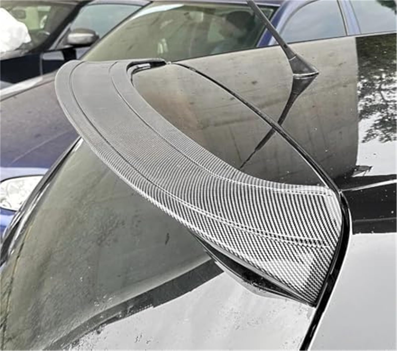 Skrzydło tylnego spoilera bagażnika Tylne skrzydło spojlera, dla Vw dla Golf 5 Mk5 R32 Gti 2006 2007 2008 2009 pokrywa bagażnika Splitter Lip(BLACK Carbon Look)