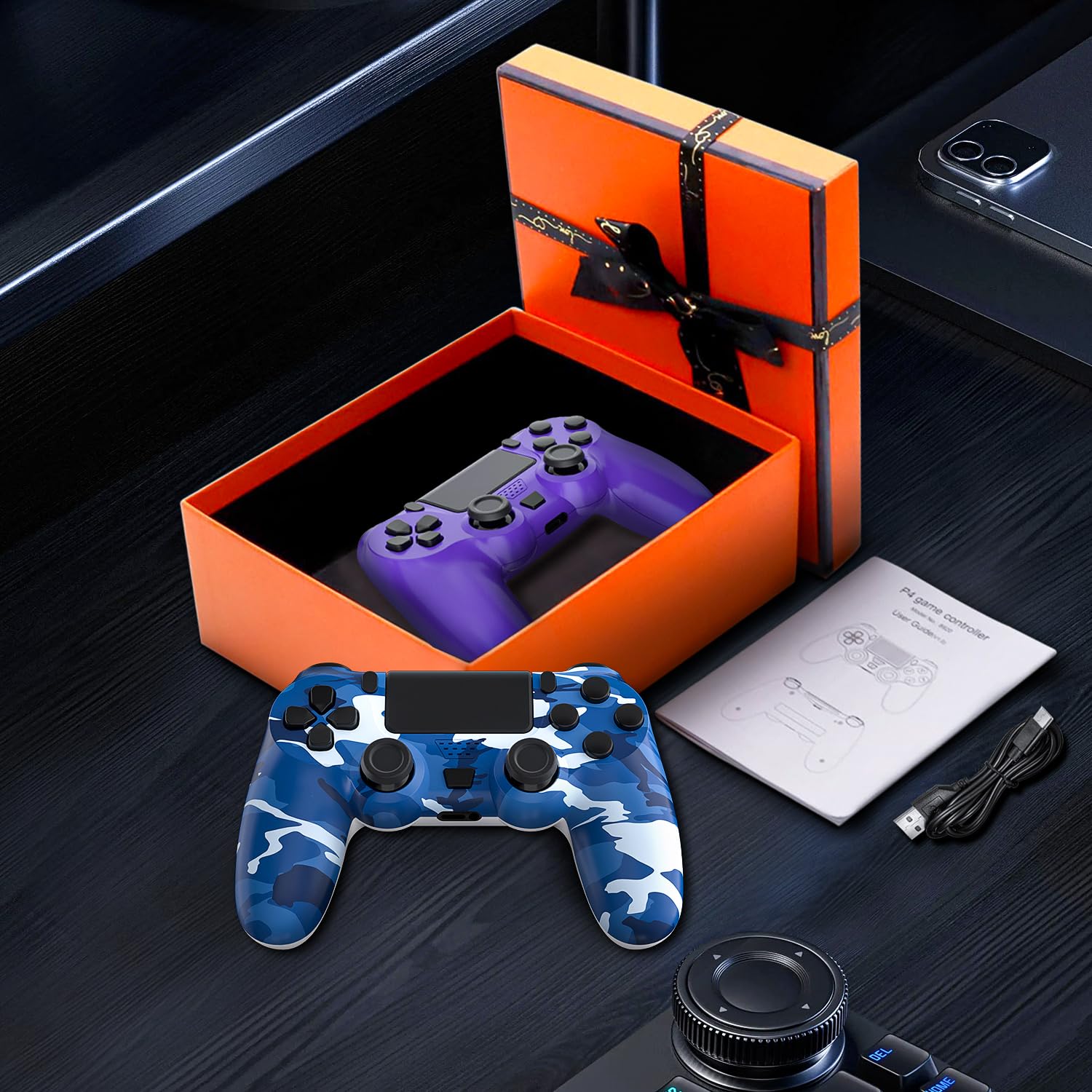 Dualshock Wireless Ps4 Controller Orange And Purple Playstation