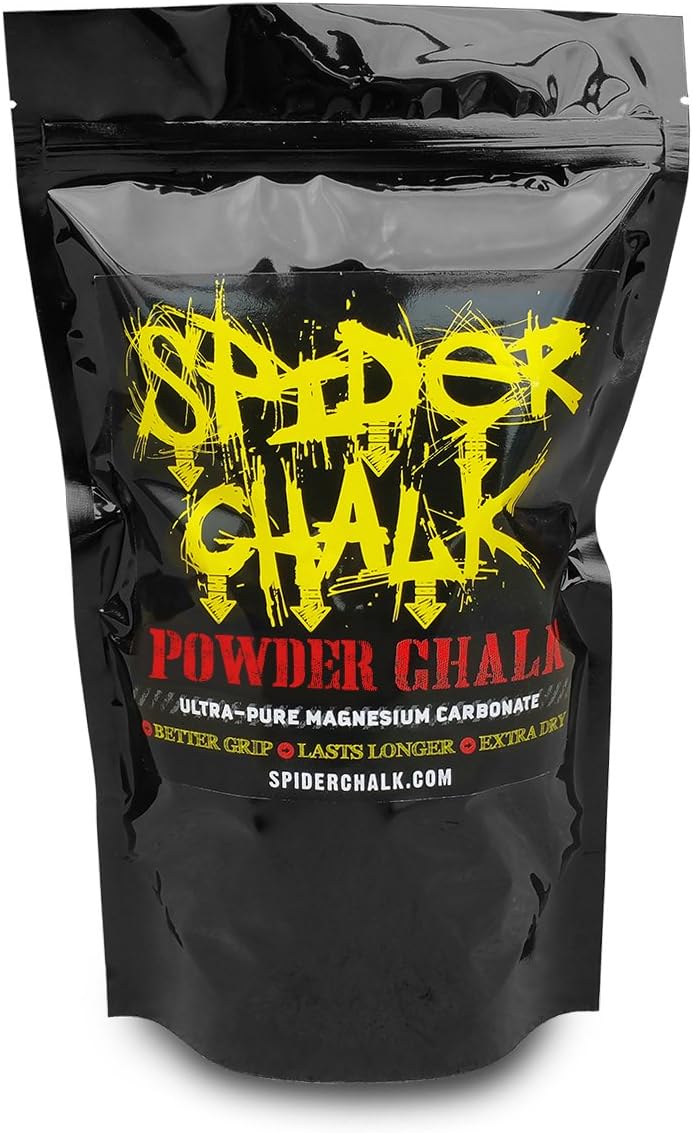 spider chalkLoose Weightlifting Chalk - Premium Quality Loose Chalk for Rock Climbing, Cross Fitness Training, and Gymnastics, Grip Enhancer, 99% Pure Loose Chalk, Made in The USA