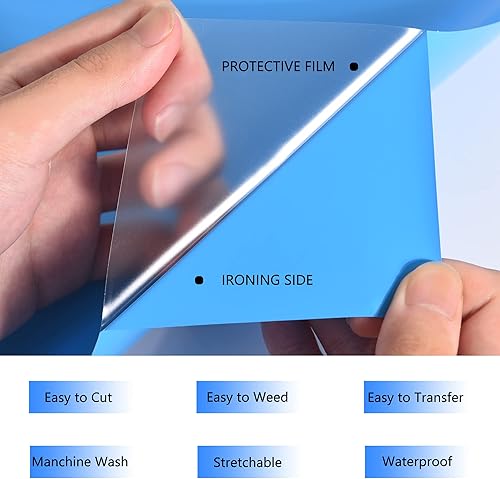 Miniatura 3 de Vinilo HTV para planchar de 12 pulgadas por 25 pies, rollo de vinilo de transferencia de calor para rollos de vinilo HTV para todas las máquinas