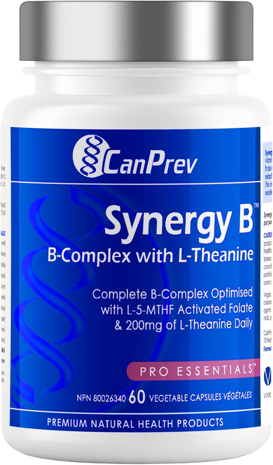 CanPrev Synergy B-Complex with L-Theanine Vegi Capsules, 60 Count