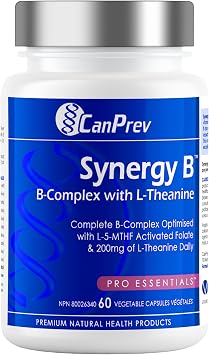 CanPrev Synergy B-Complex with L-Theanine Vegi Capsules, 60 Count