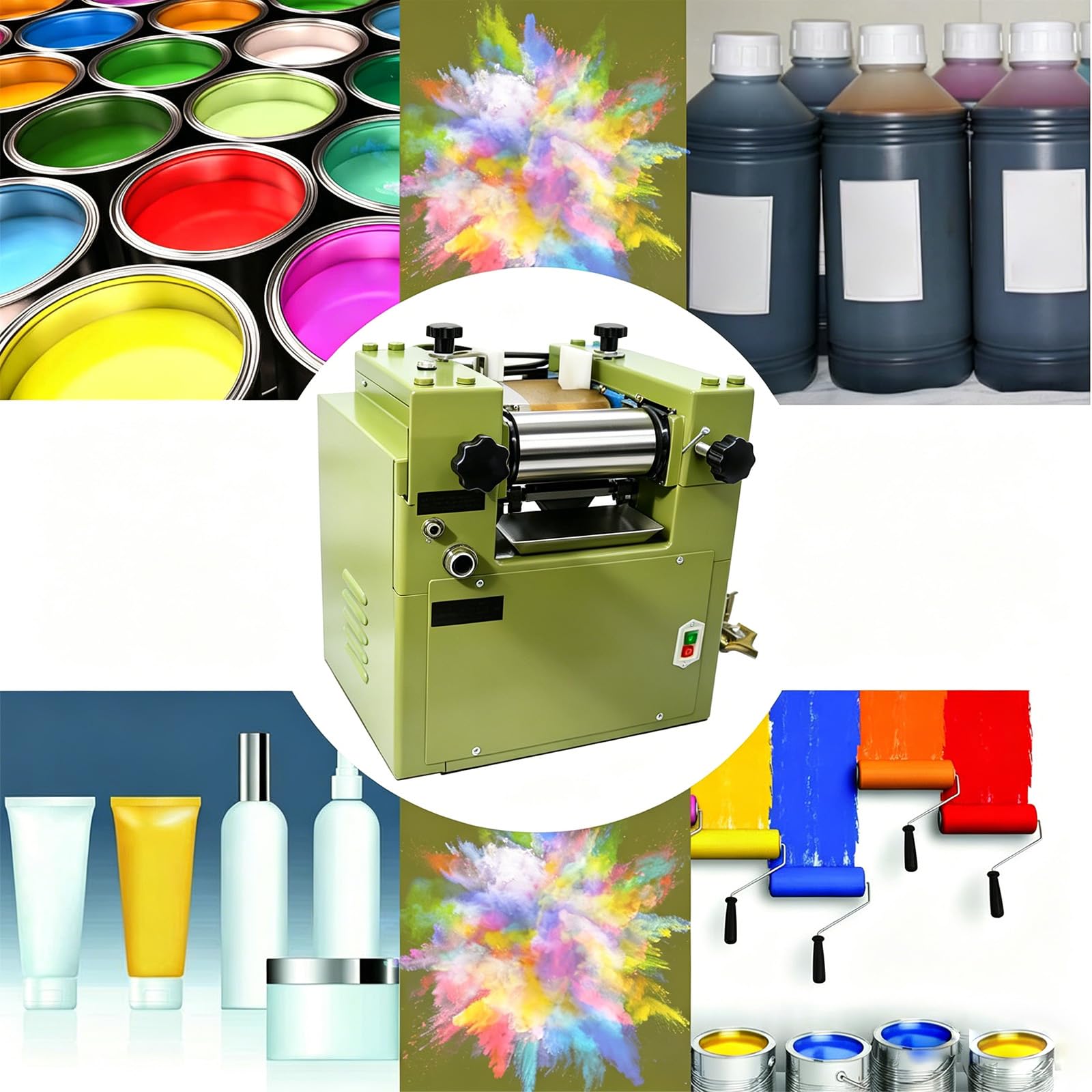 220 V 750 W Labor Dreirollenschleifer, Labor-Schleifmaschine mit Walze, Dreifach-Rollen-Mühle, für Farbtinte, Paste, Pigment