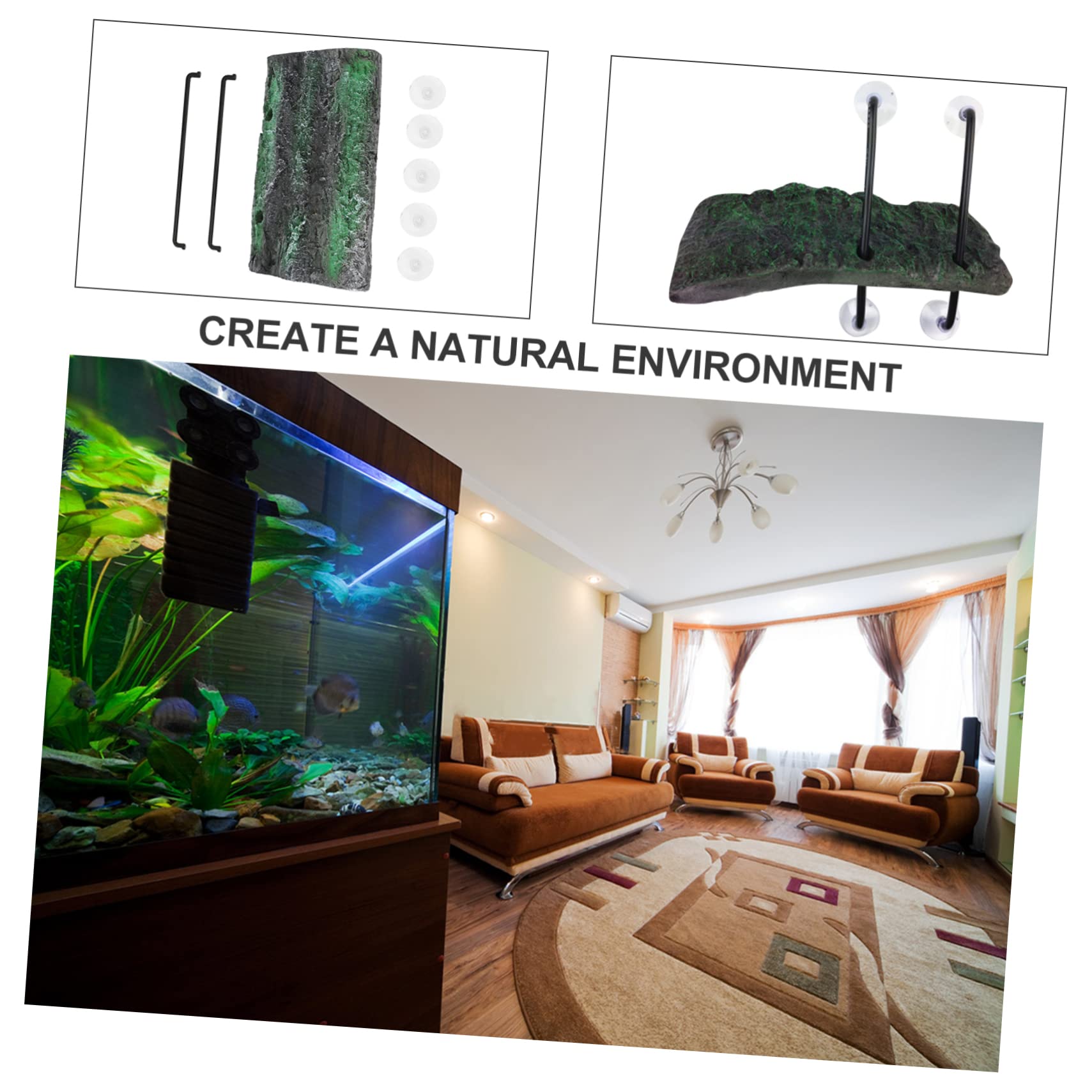 Yardwe 3 Pz Piattaforma di Sollevamento per Tartarughe Piattaforma Decorazioni per acquari petg terrario Tartarughe Accessori Tartarughe d'Acqua Arredamento dell'acquario