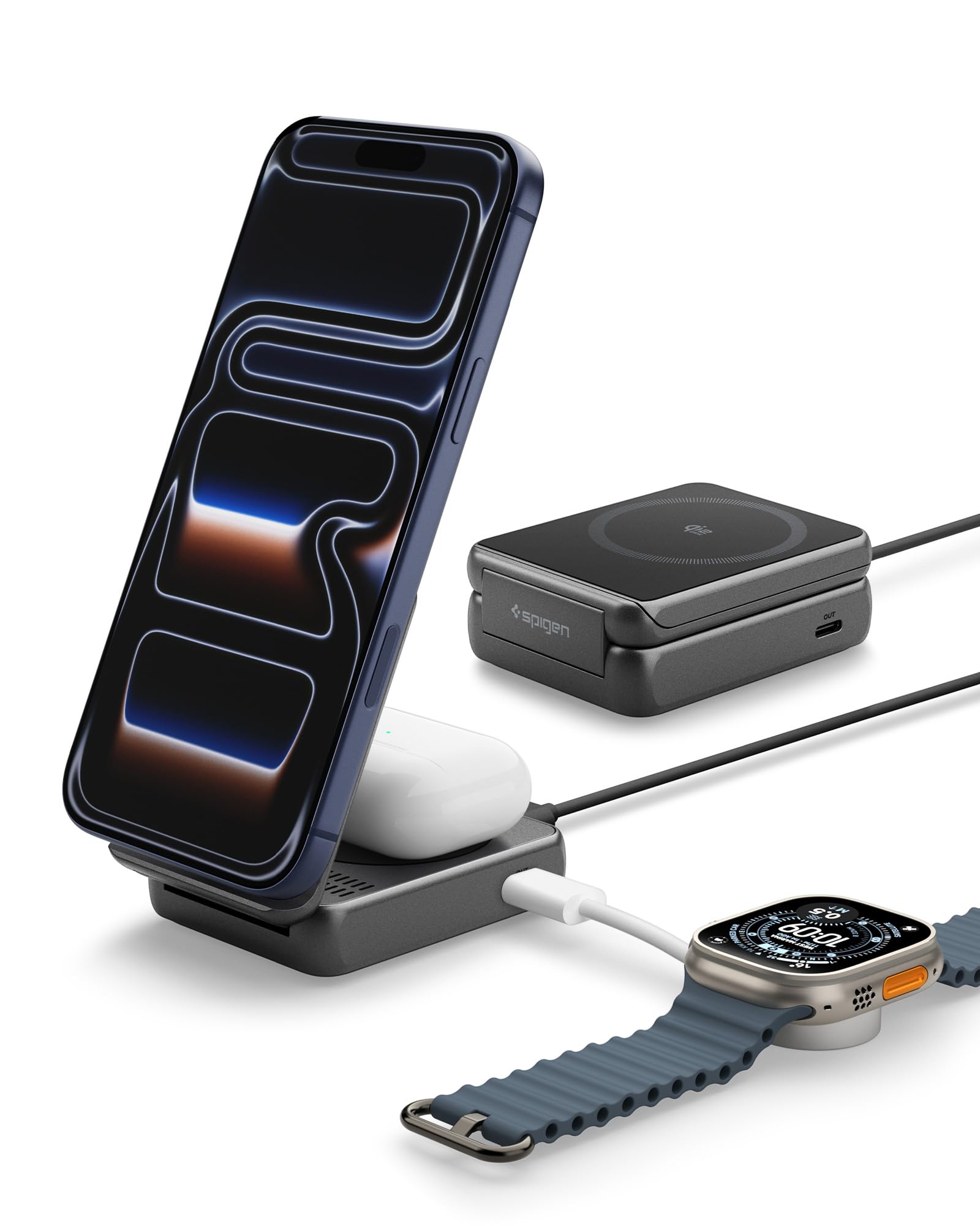 Amazon.com: Spigen for Foldable Wireless Charger, 25W Qi2.2 2-in-1 Amazon.com: Spigen for Foldable Wireless Charger, 25W Qi2.2 2-in-1