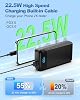 Cargador portátil Power Bank 40000mAh, carga rápida PD 22.5W | Cable integrado, 4 salidas y 3 entradas, pantalla digital, compatible con iPhone 17 16 15 14 13 Android 7