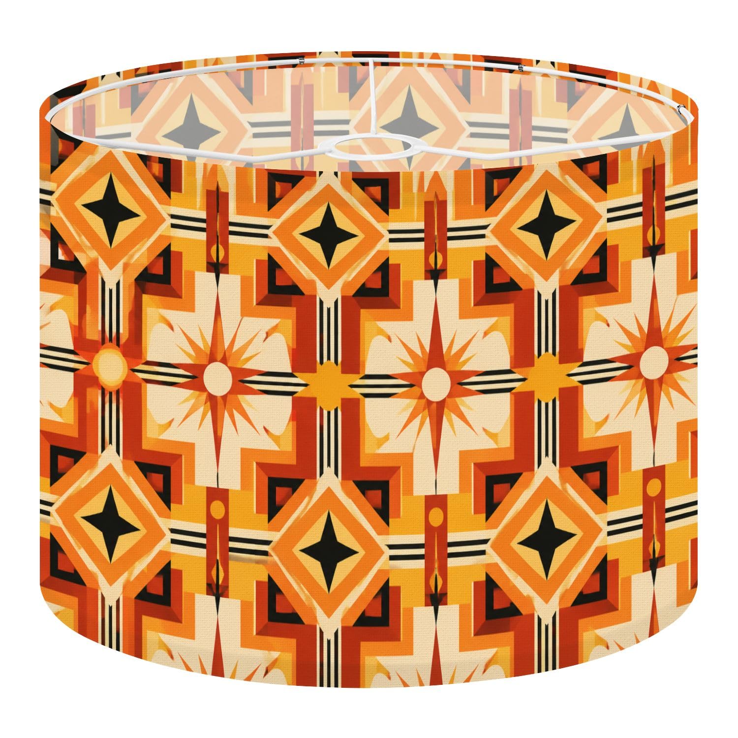 Deruinvaio Multi3 2Pcs 13In Lampshade Lamp Shade Geometric Abstract Vibrant For Ceiling Light, Table Lamp Floor Lamp Easy Assembly Replacement Light Shade