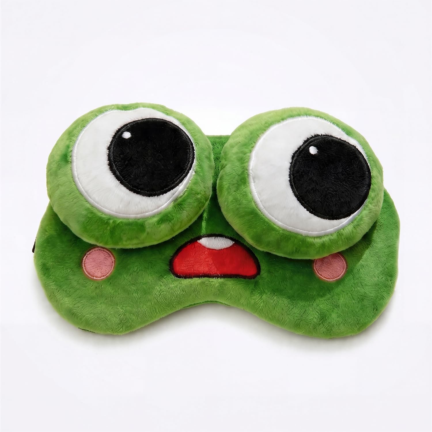 cybersnc Cartoon Frog Eye Mask for Sleeping Men & Women, Cute Sleeping Mask for Eyes, Soft Plush Blind Fold Eye Cover for Sleep, Comfortable Light Blocking Sleep Mask for Kids & Adults (The Adorable Frog)-picture-35