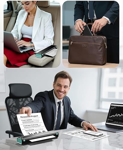 Miniatura 7 de Phomemo Impresoras portátiles inalámbricas para viajes, M08F impresora térmica Bluetooth compatible con papel tamaño carta de EE.UU. de 8.5"x11