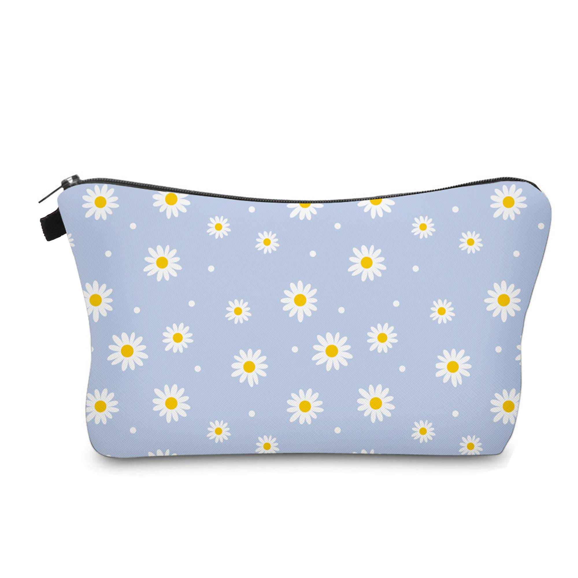 Aiphamy Cute Travel Makeup Bag Cosmetic Bag Small Pouch Gift for Women (Daisy)