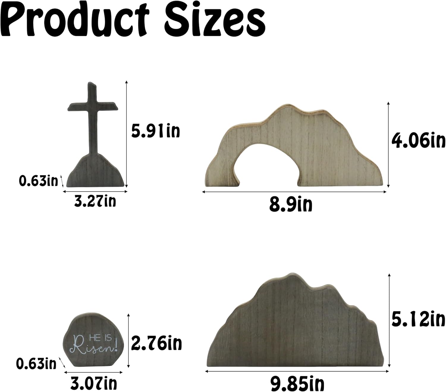 Empty Tomb Easter Scene and Christian Cross Decoration, Wood Easter Resurrection Scene for Tray, Jesus Nativity Scene Decor for Religious Decorations, Home Office Tabletop, Shelf Decor - Image 2