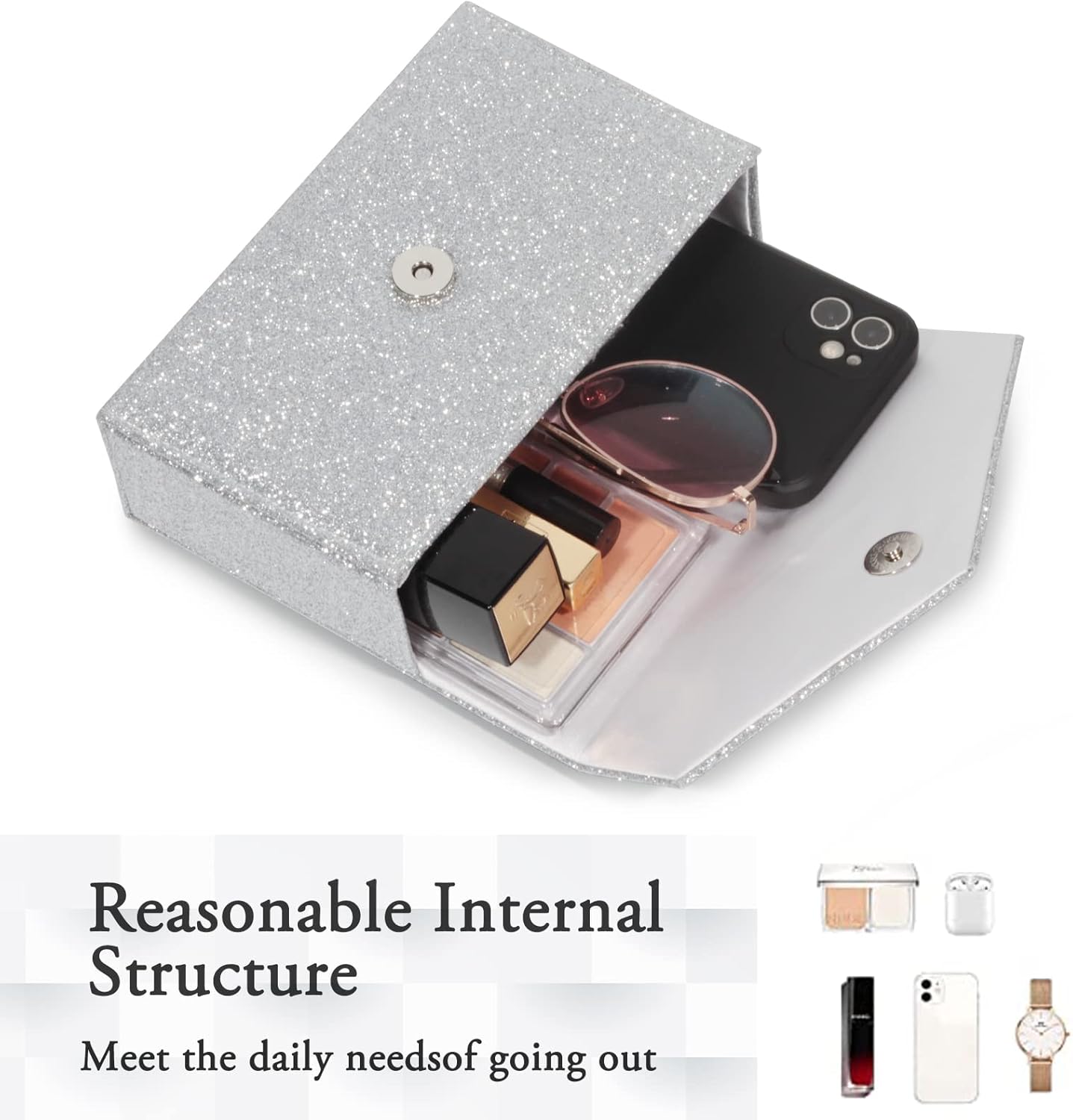 Miniatura 4 de AOYUNHUI Clutch Purses for Women Wedding Cross Body Bag Purses for Women Wedding Prom Party Club