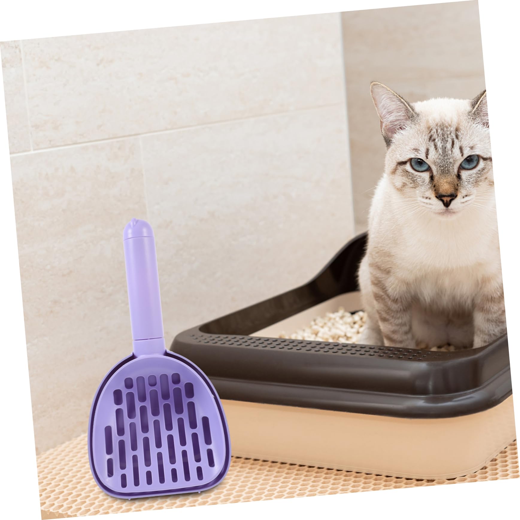 Pala para Arena de Gato, Bandeja de Arena portátil for Gatos, Herramienta eliminación Mascotas, Limpieza del hogar