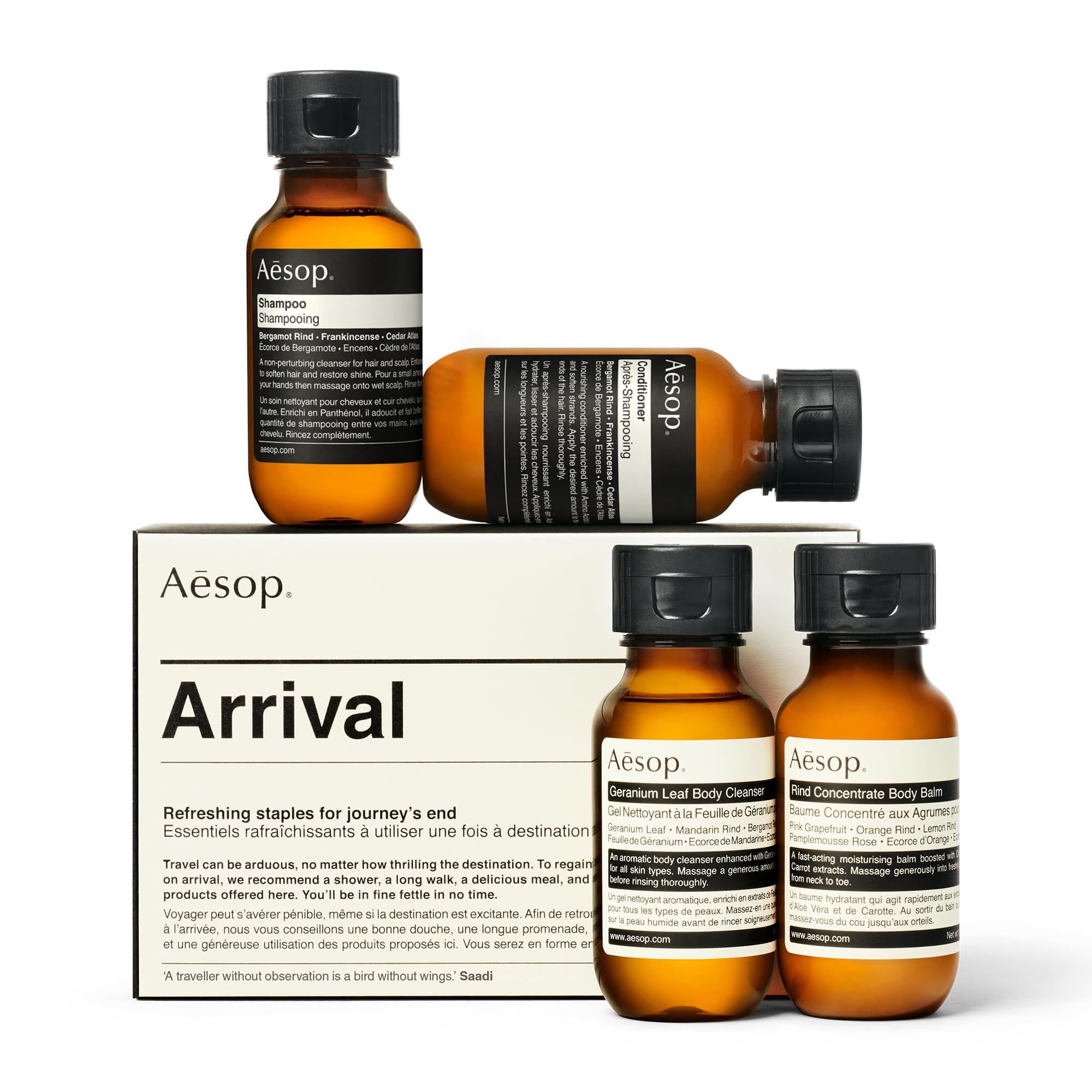 Amazon.com: Aesop Arrival Kit, Hair and Body Care Set, Four Handy