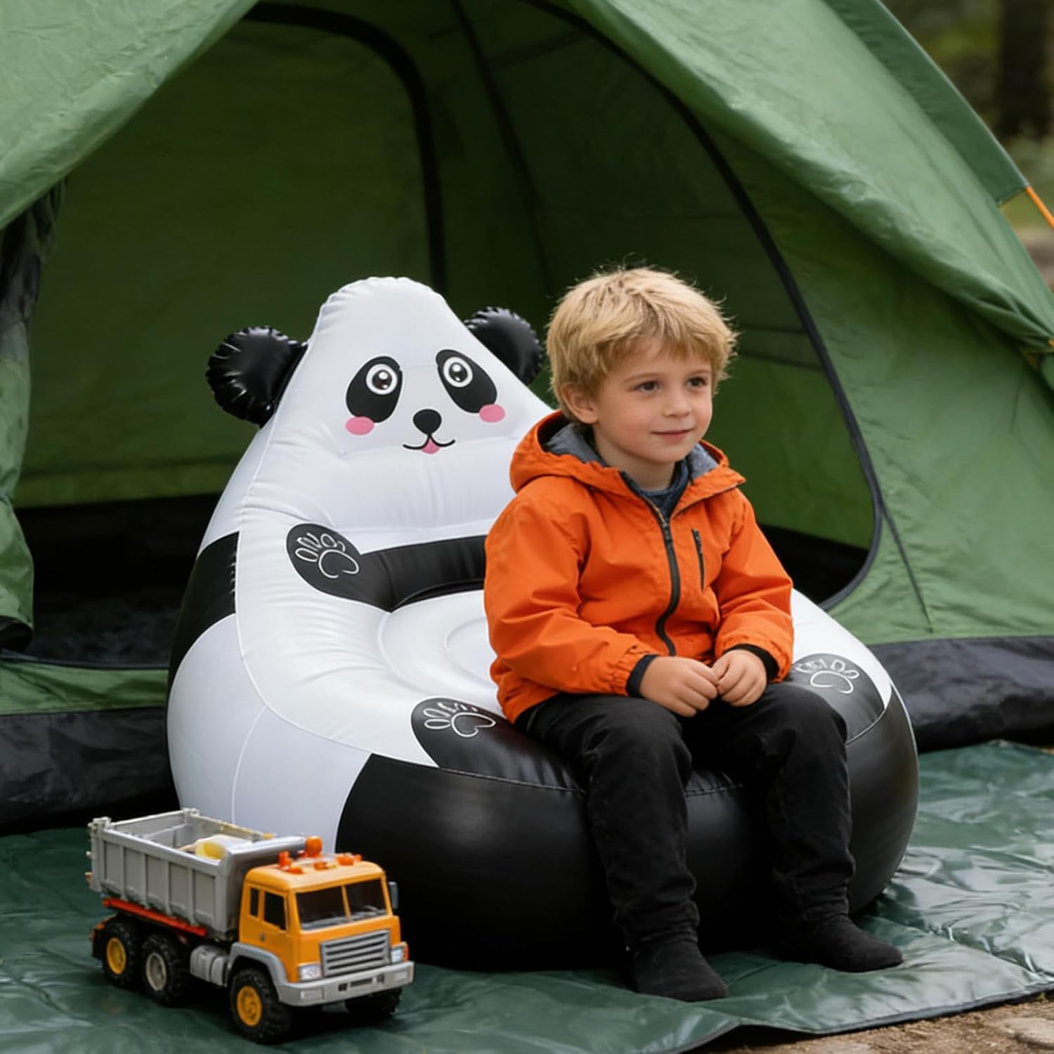 エアチェア | 折り畳み可能 アニマルデザイン 座面 - アウトドアソファ - 子供向けアウトドア・キャンプ・パティオ・ビーチ・旅行