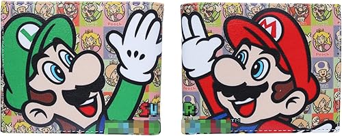 Miniatura 7 de Billetera para niños y niñas, pequeña billetera de cuero plegable para niños, bonita cartera de dibujos animados de anime para adolescentes, B