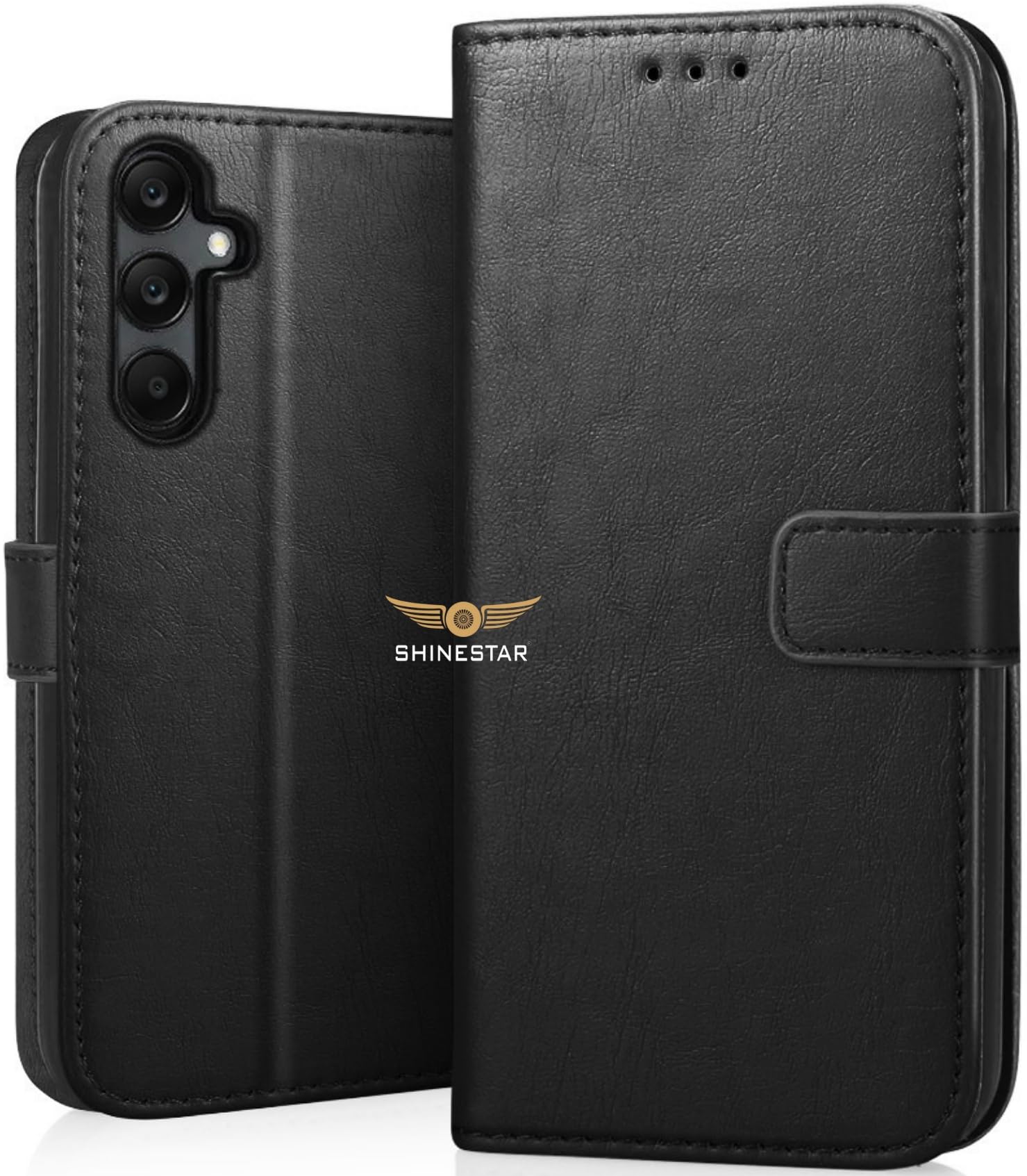 SHINESTAR Samsung Galaxy M15 5G / F15 5G Flip Back Cover | PU Leather Flip Cover Wallet Case with TPU Silicone Case Back Cover for Samsung Galaxy M15 5G / F15 5G - Classy Black (B0CXJWKH9D) Amazon Price History, Amazon Price Tracker