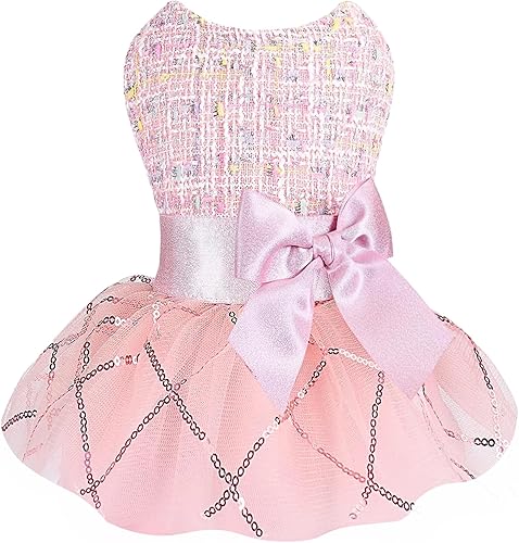 Vestidos de perro para perros pequeños, ropa de otoño para perros pequeños y niñas, vestido de perro para cachorros, ropa para Chihuahua Yorkie,