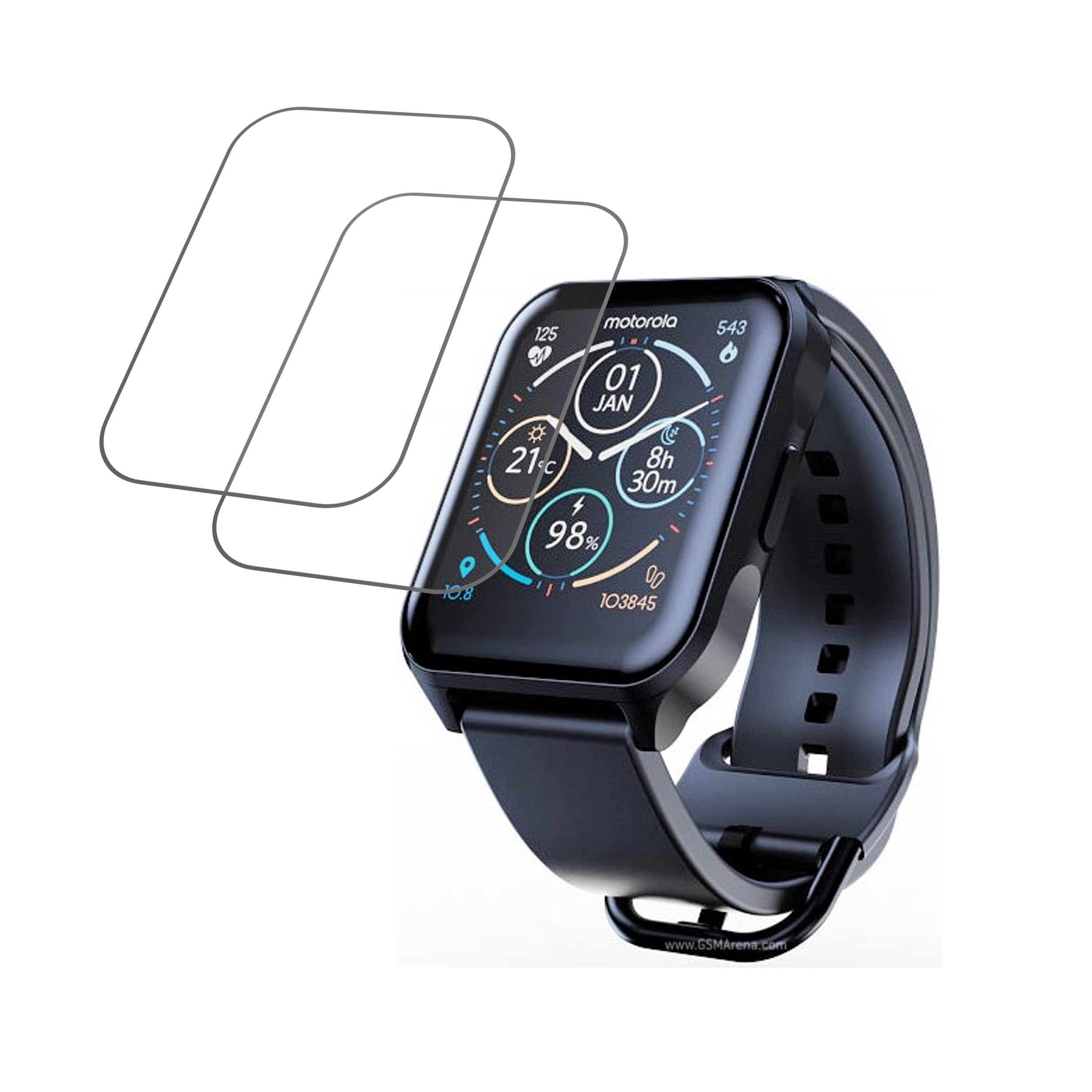 DVTECH® (Pack of 02 Flexible Unbreakable Scratch resistance Smartwatch Screen Protector for Motorola Moto 70 (Not a Tempered glass)