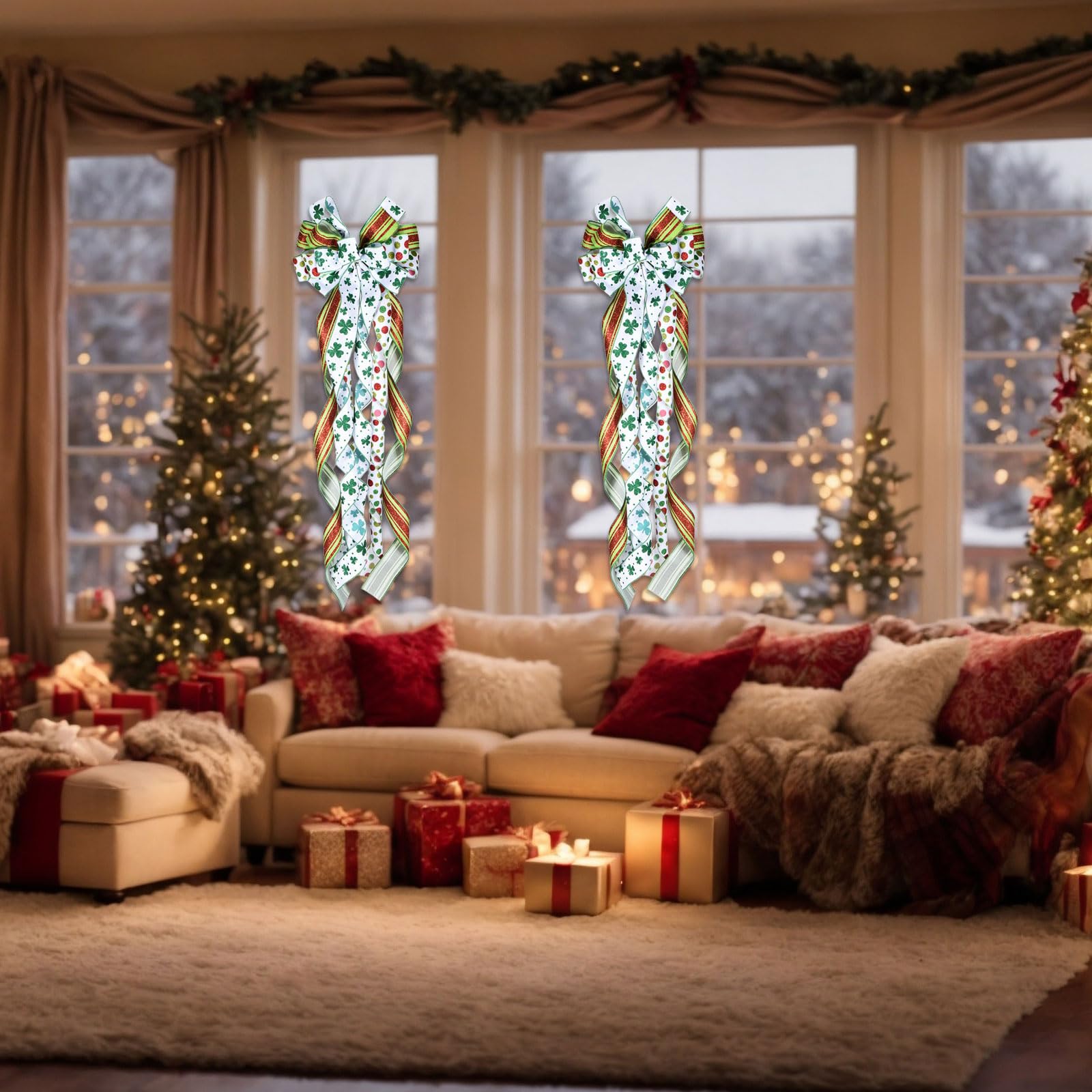 PATIKIL Fiocco Grande Per Albero 116cm x 33cm Decorazione Per Cima