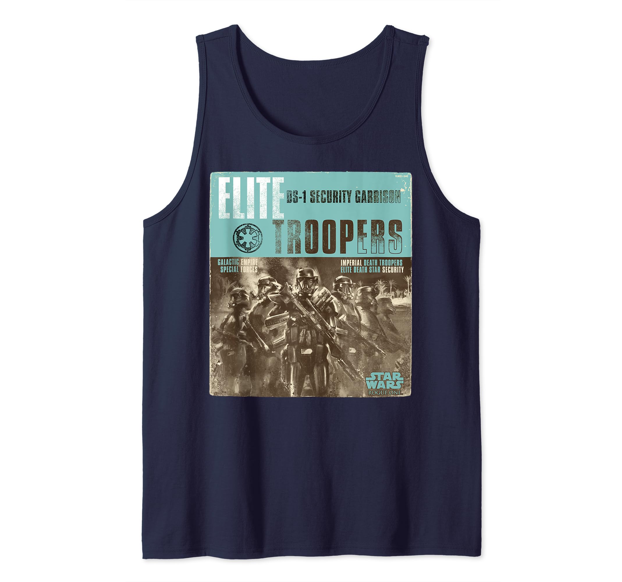 Star Wars Rogue One Death Trooper Elite Security Tank Top, Blue