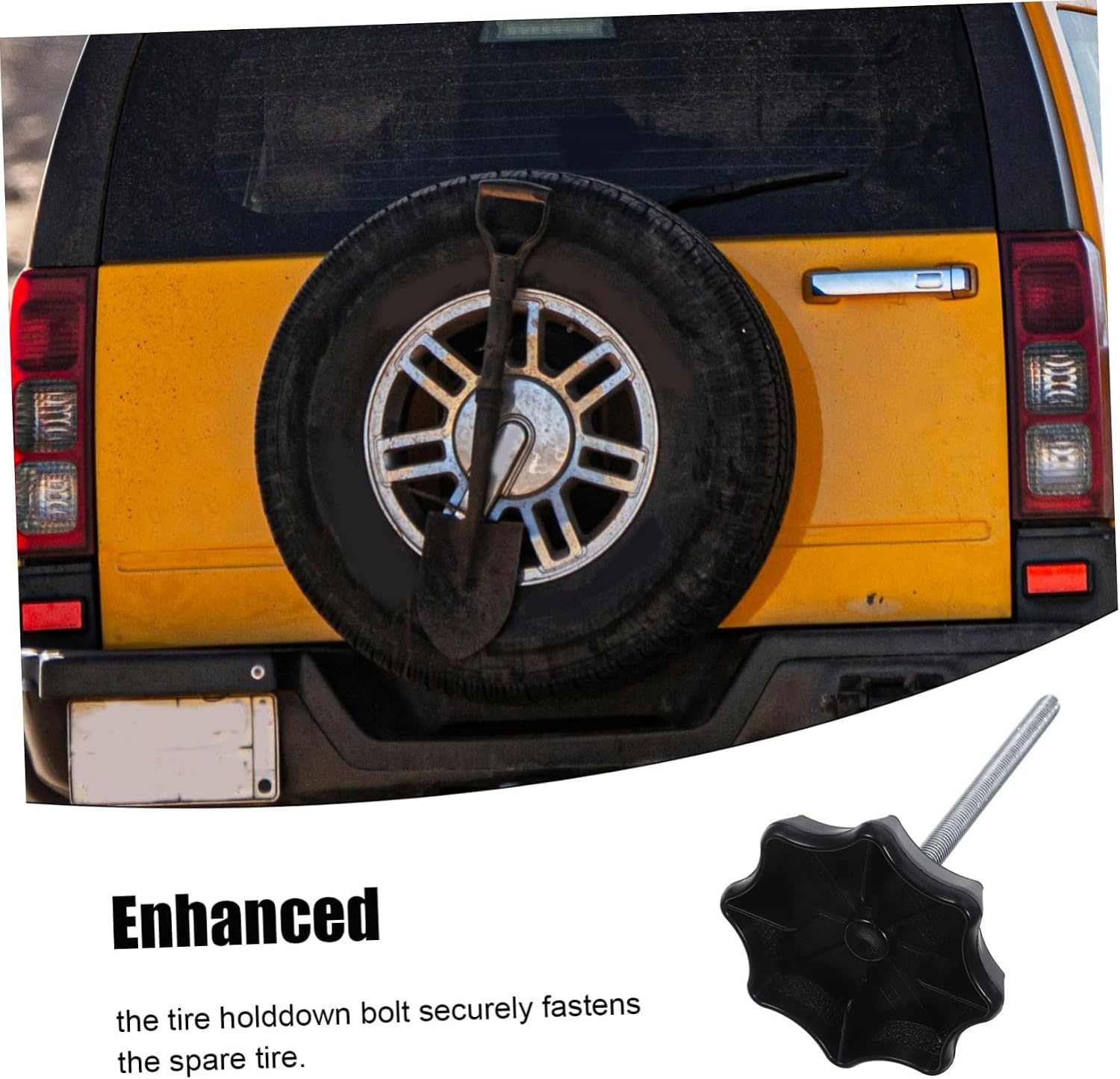 Mikinona Car Spare Tire Mounting Bolt Sturdy Hold-Down Bolt Spare Wheel Carrier Bolt Essential for Vehicle Safety Suitable for Various Car Models