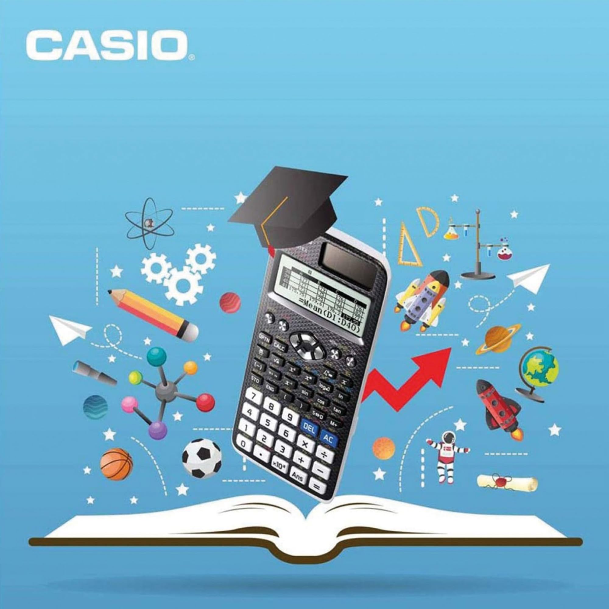 Casio© Technischer Rechner ClassWiz FX-991DE X, 696 Funktionen, Solar/Batterie