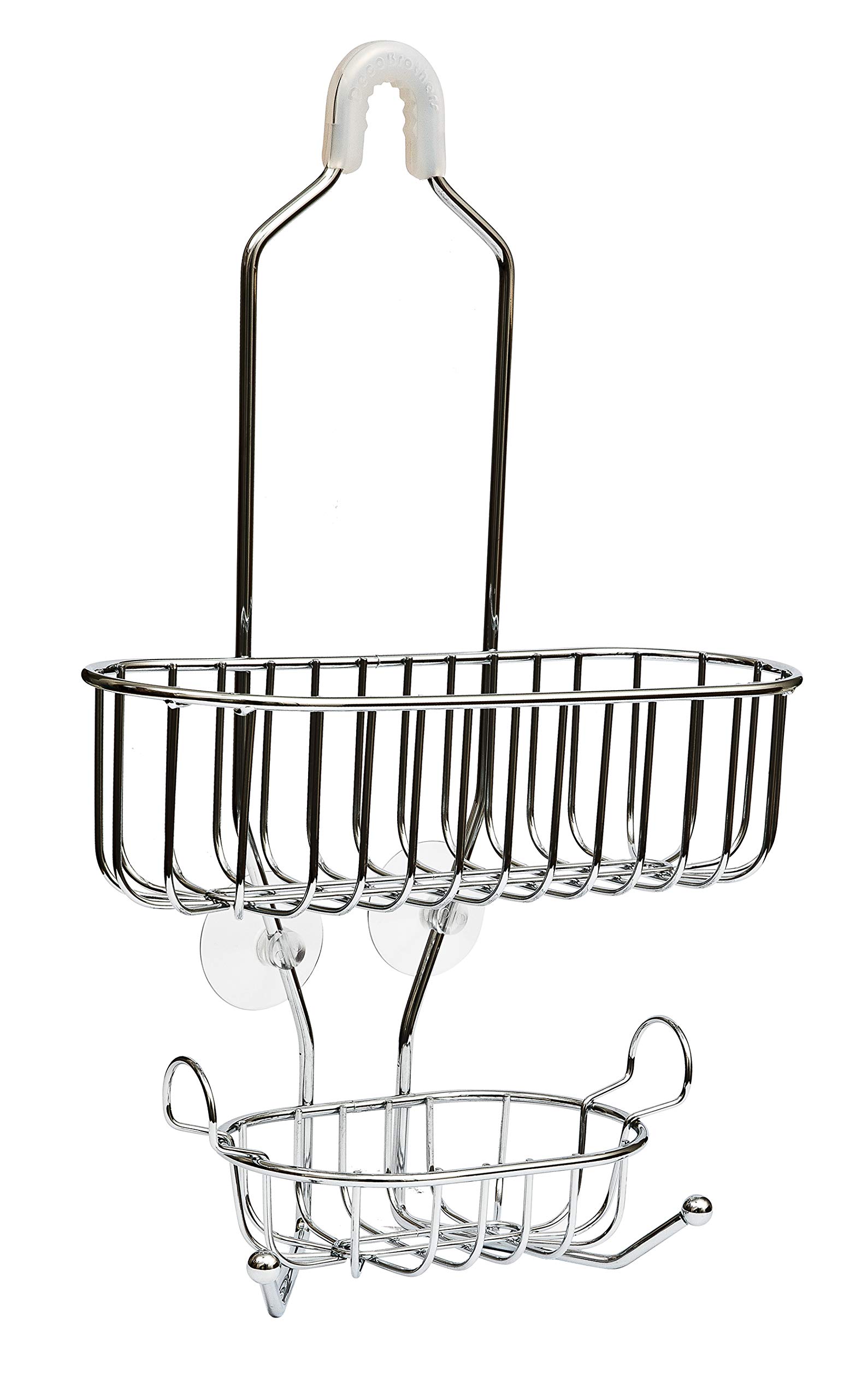 Amtido Shower Caddy Bathroom Rack – Hanging Organiser Basket – Chrome Finish