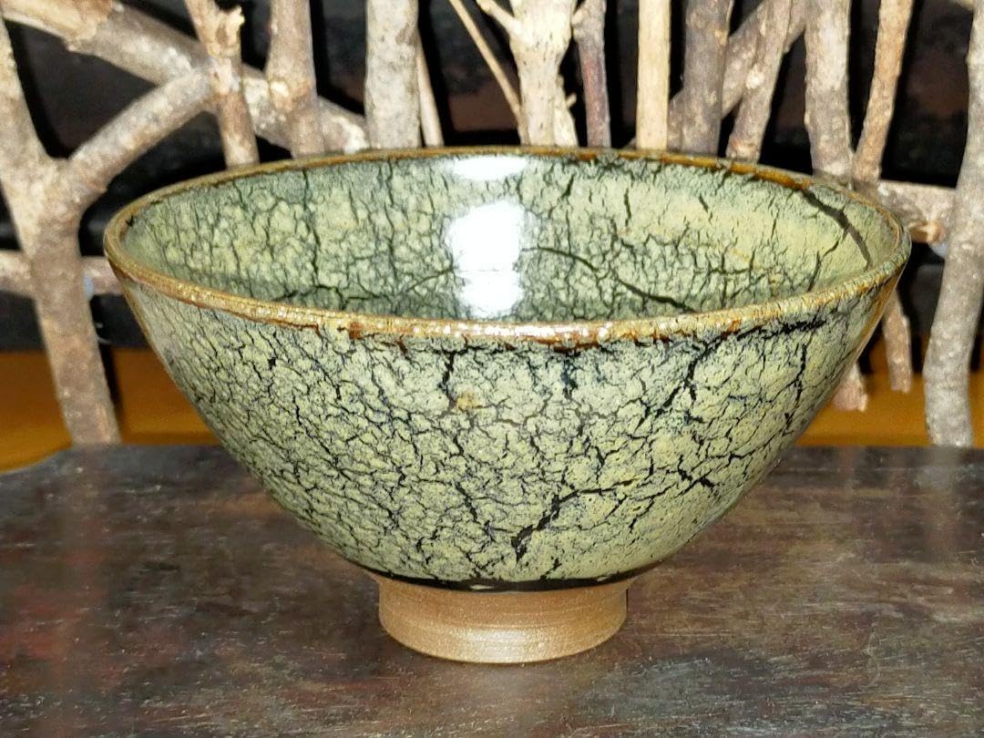 中国時代物 天目茶碗 骨董品茶道具 陶器  共箱付き 中国時代物 天目茶碗 骨董品茶道具 陶器 共箱付き