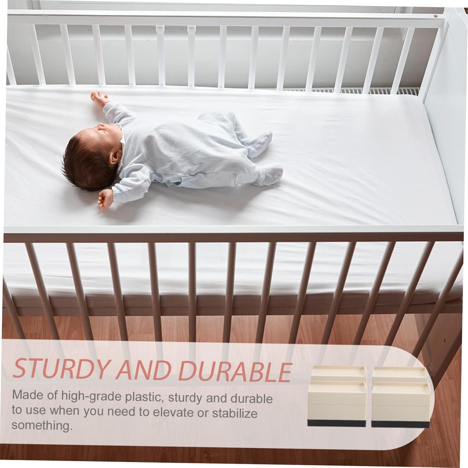 4Pcs Nonslip Bed Risers Furniture Height Extenders for Sofa Chair Table and Appliances Easy Installation Sturdy TPU Material for Home Office