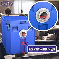 Vista 5 de Trampa interceptora de grasa comercial de 20 libras, trampa de grasa de plástico debajo del fregadero para restaurante cafetería, trampa de grasa