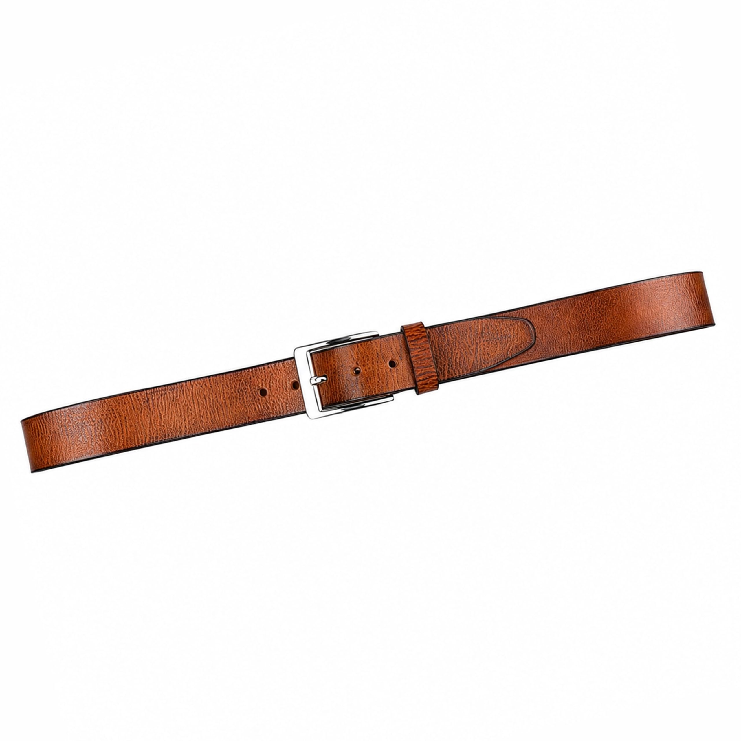 pompi Handpainted Genuine Leather Belt for Men | Top Grain Vegetable Tanned Leather Belt | Premium Artistic Finish Casual & Formal Wear | Adjustable Metal Buckle | Tan Color | Waist Size 28-40-picture-30