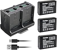 Vista 9 de Kastar Paquete de 4 baterías LP-E12 y cargador cuádruple compatible con Canon EOS 100D, EOS M, EOS M2, EOS M10, EOS M50, EOS M50 Mark II, EOS M100