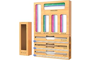 9-in-1 Bamboo Bag Organizer - The Ultimate Kitchen Drawer Solution